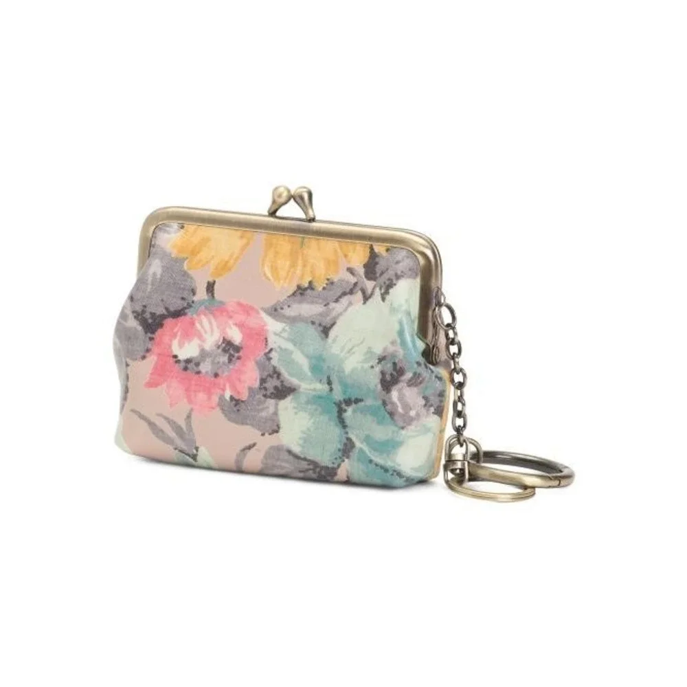 Patricia Nash Borse Leather Frame Coin Purse Kiss Lock Wallet Gift Box